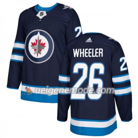 Herren Eishockey Winnipeg Jets Trikot Blake Wheeler 26 Adidas 2017-2018 Marineblau Authentic